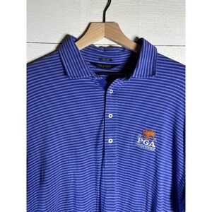 Polo Golf Ralph Lauren Mens XL Striped Golf Shirt Stretch PGA Ocean‎ Course 2021